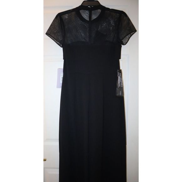 JS Collections 8642237 Women Sz 4 Black Illusion-Yoke Twist-Front Jumpsuit $228 - Picture 6 of 12